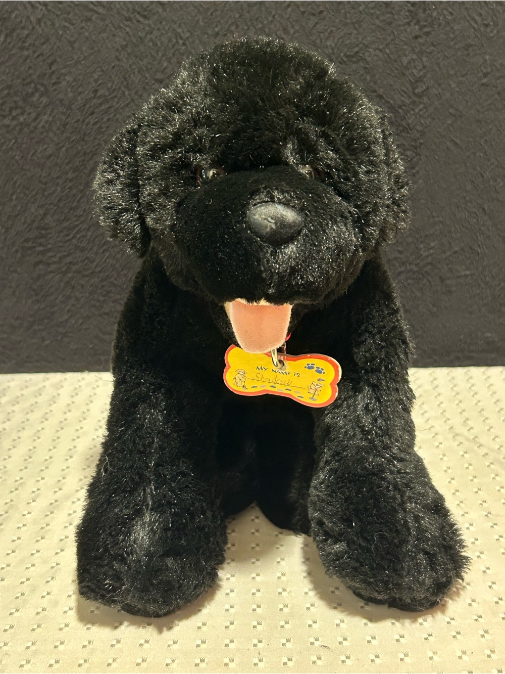 Build A Bear Workshop Plush Black Dog Lab 18" Cute Labrador Retriever Red Bows